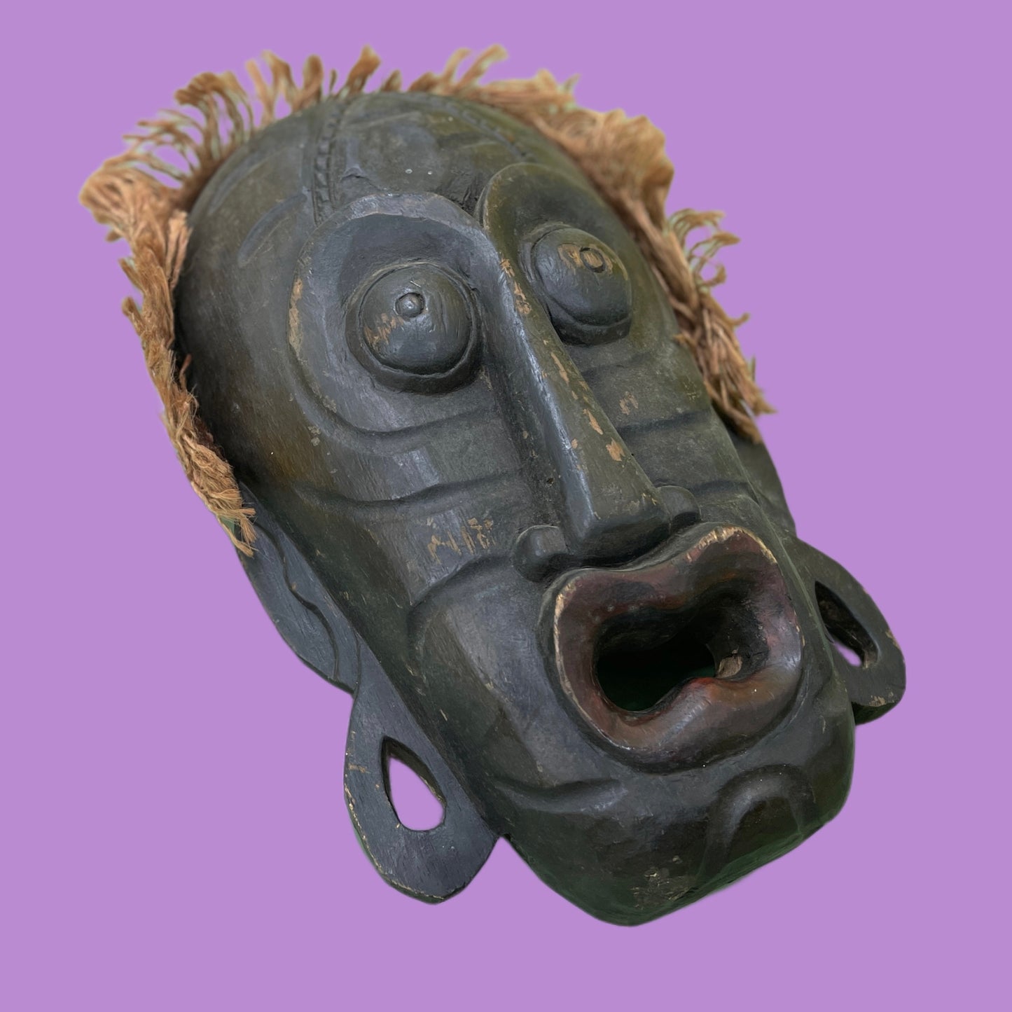 Vintage African Wooden Hand-Carved Mask