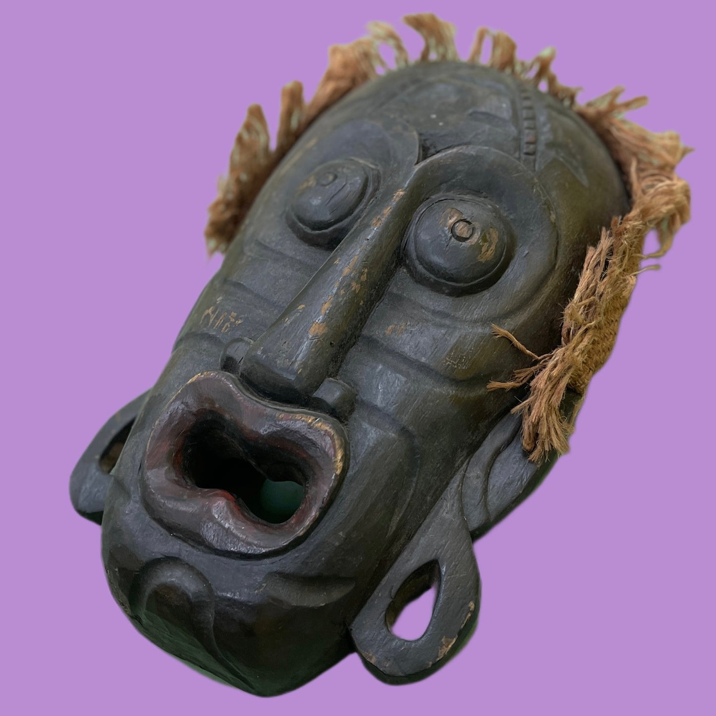 Vintage African Wooden Hand-Carved Mask