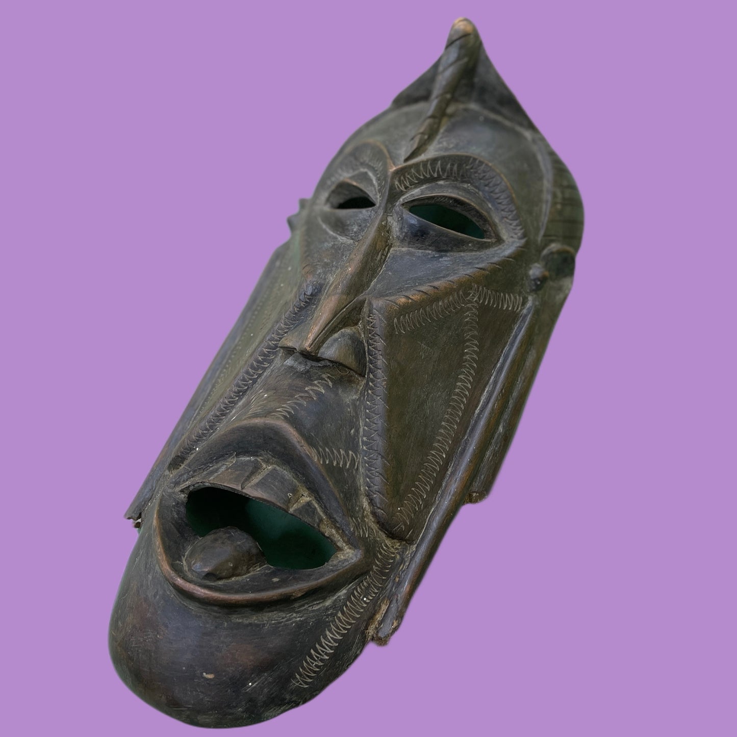 Vintage African Wooden Hand-Carved Mask