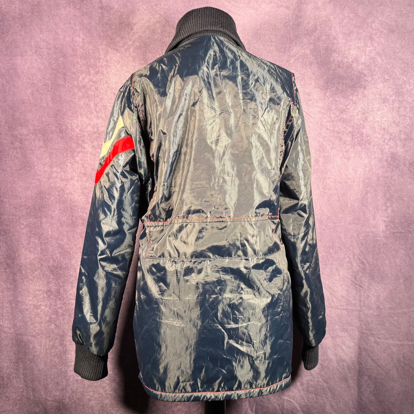 Mod 70s Style Retro Repro Run and Fly Donkey Military Jacket Blue Red White XS