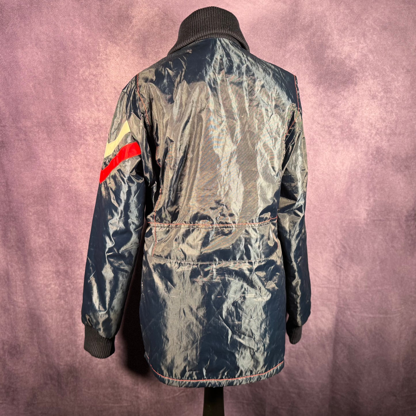 Mod 70s Style Retro Repro Run and Fly Donkey Military Jacket Blue Red White XS