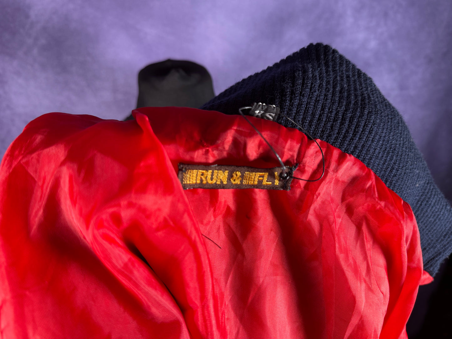 Mod 70s Style Retro Repro Run and Fly Donkey Military Jacket Blue Red White XS