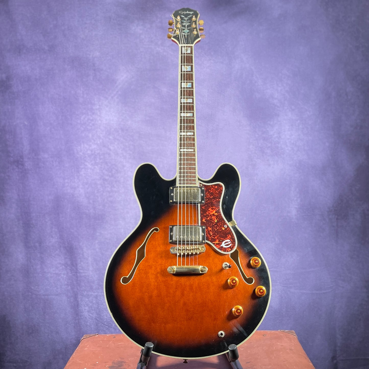 Epiphone Sheraton ii 1980s Sunburst Semi-Hollow Body Electric Guitar