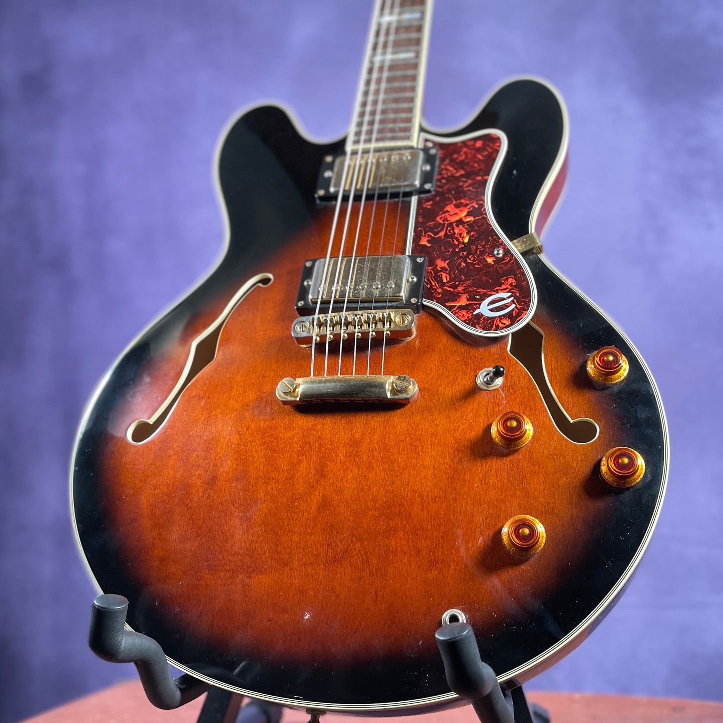 Epiphone Sheraton ii 1980s Sunburst Semi-Hollow Body Electric Guitar