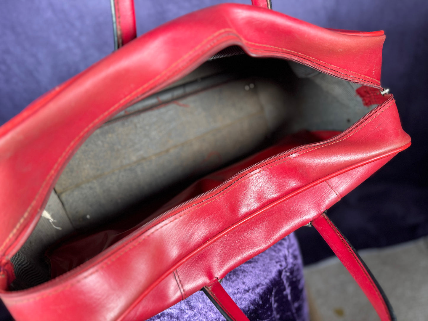 Vintage Red Adidas Bowling Bag Messenger Peter Black 1970s