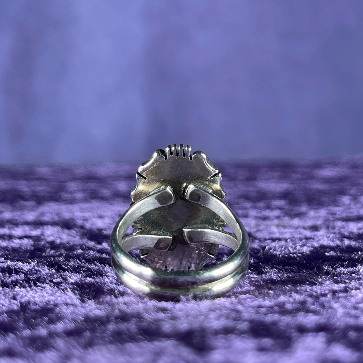 Vintage Beautiful Native American Sterling Silver 925 Red Spiny Oyster Ring Size M.25 / 6.5