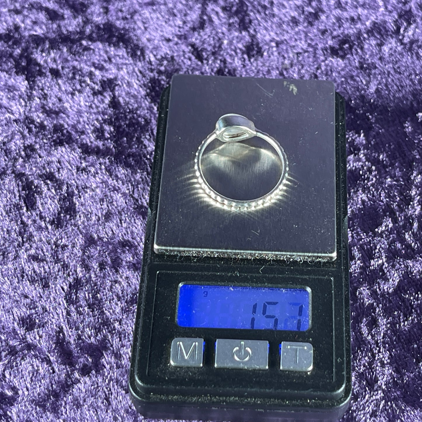 Vintage Sterling Silver 925 Dainty Teardrop Moonstone Ring Size P.5 / 8