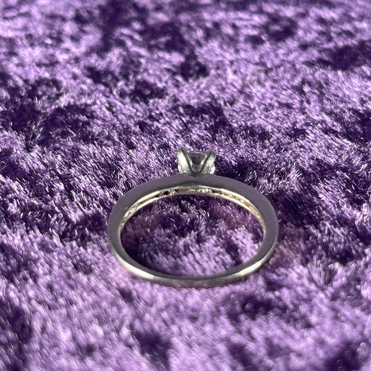 Vintage Sterling Silver 925 Zirconia CZ Silver Ring Size M.75 / 6.5