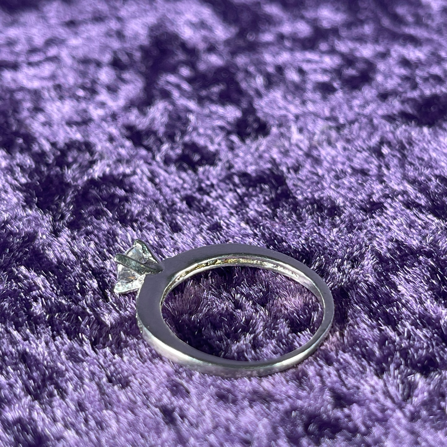 Vintage Sterling Silver 925 Zirconia CZ Silver Ring Size M.75 / 6.5
