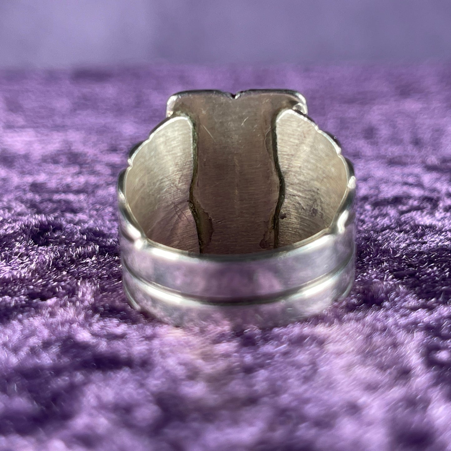 Native American Navajo Sterling Silver Ring 925 Chester Benally Coral Size U / 10.5