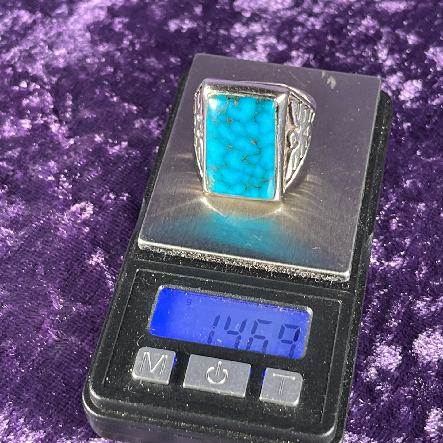 Vintage Fred Harvey Era Spider Turquoise Thunderbird & Kachina Navajo 925