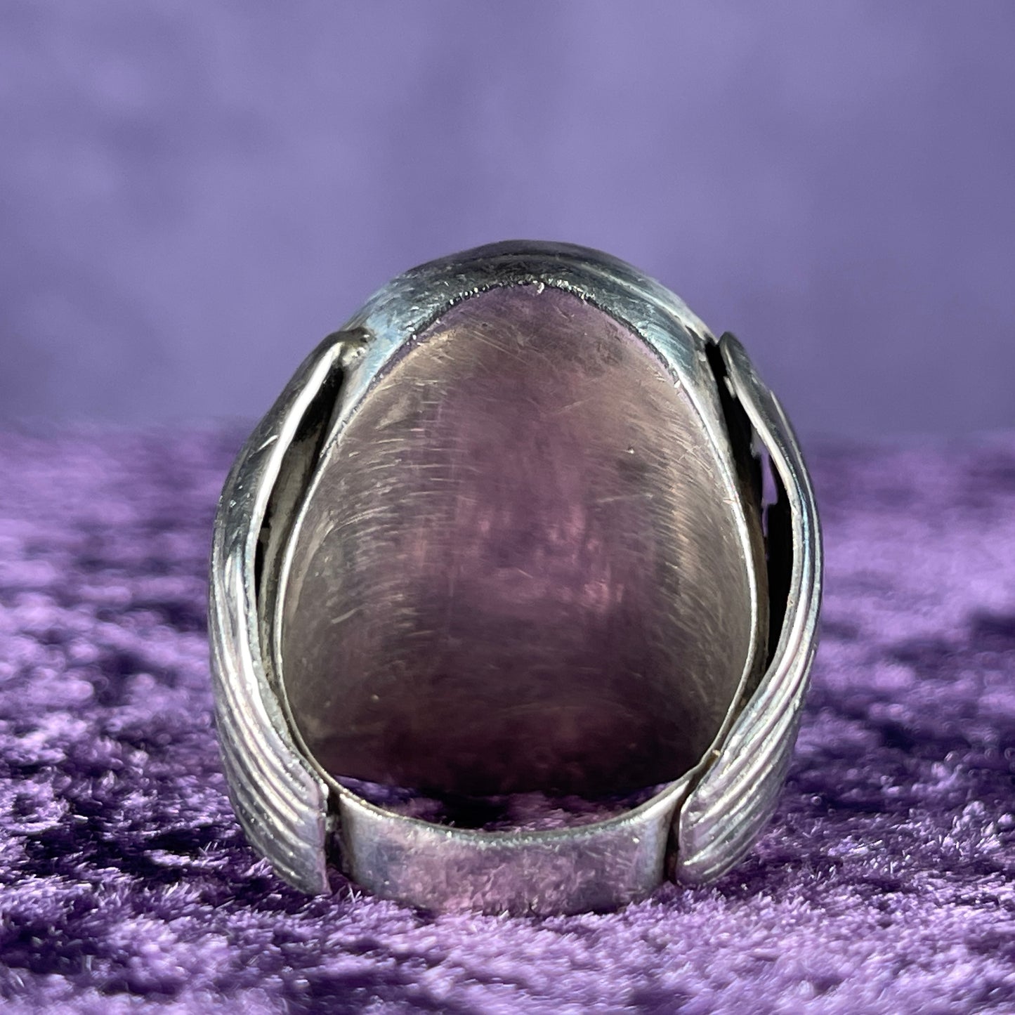 Vintage Chunky Large Zuni Navajo Multistone Mens Solid Sterling Silver Ring Size W / 11 