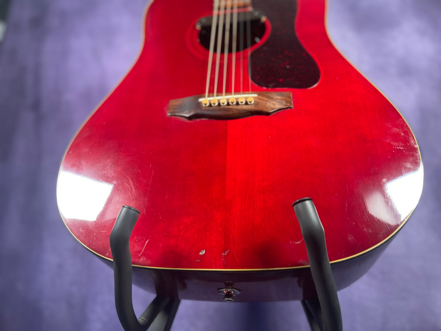 Vintage Guild D25 Cherry 1976 Dreadnaught Acoustic Guitar