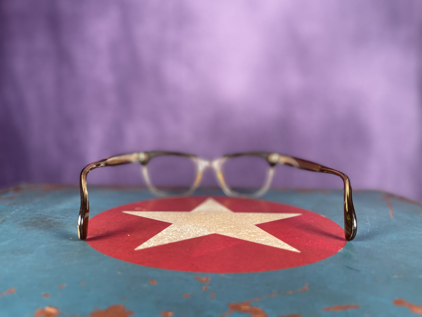 Vintage 1950s Gold Filled Faber Acetate Eyeglasses Frames 48-22 145 Made in UK Unisex