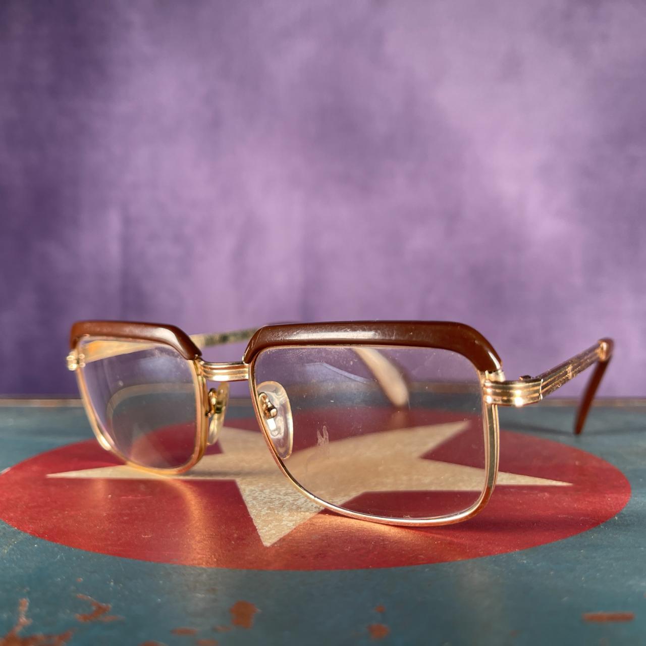 Vintage 1950s Gold Brown West German Glasses Spectacles.