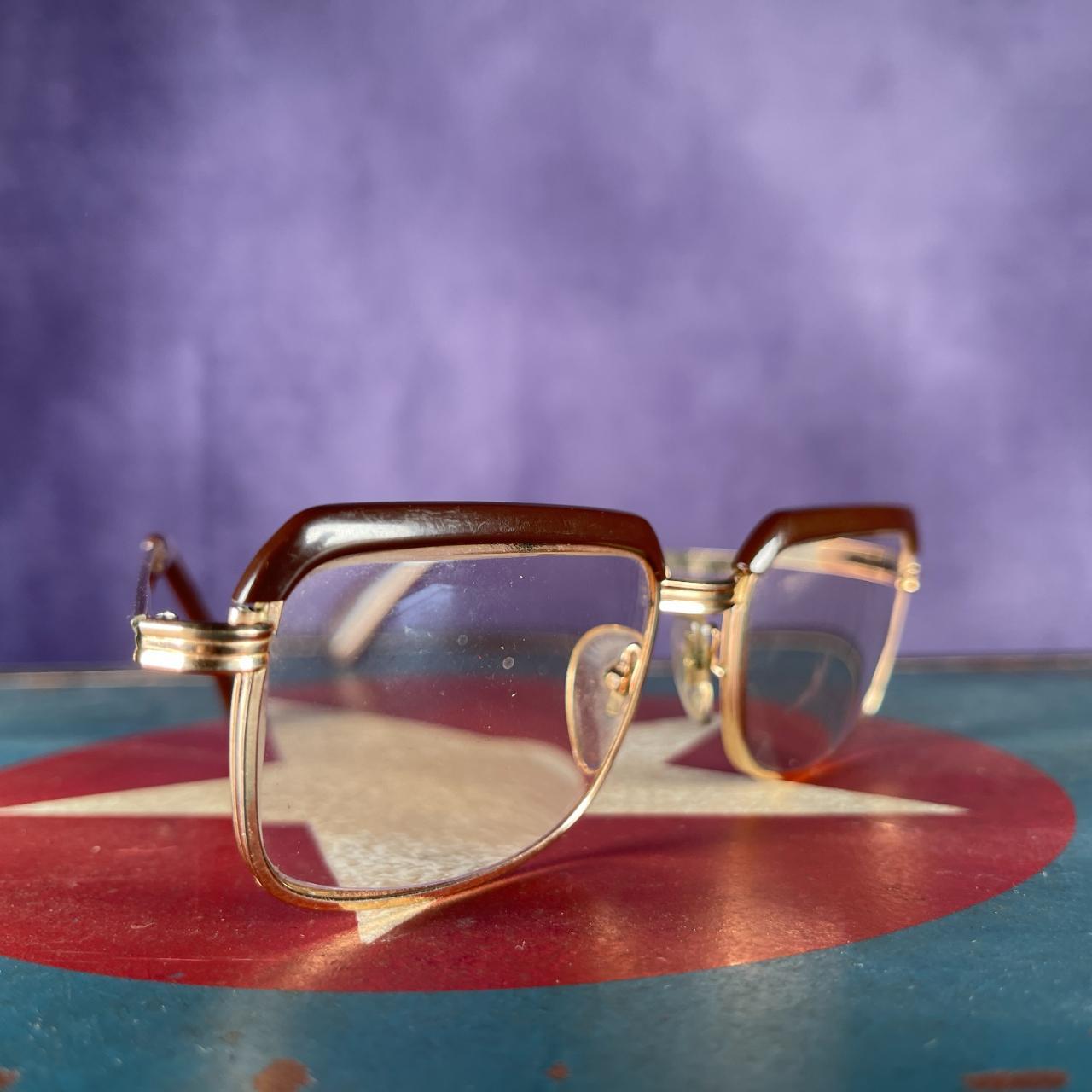 Vintage 1950s Gold Brown West German Glasses Spectacles.