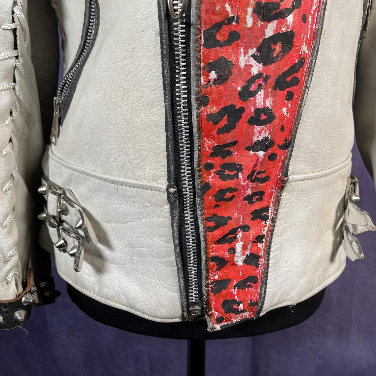 Vintage 80's Custom Punk Leather Jacket 80's Punk Bands Rock N Roll