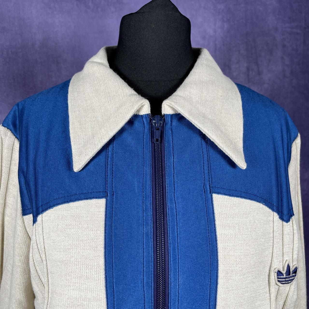vintage Adidas zip up cardigan sweater from the 1960s/1970s.