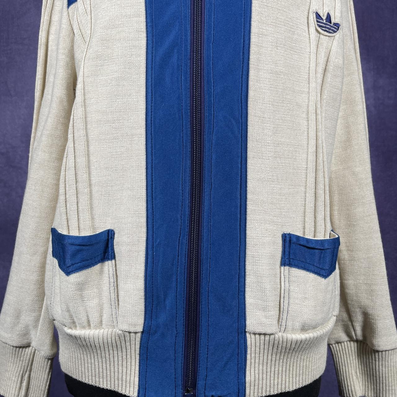 vintage Adidas zip up cardigan sweater from the 1960s/1970s.