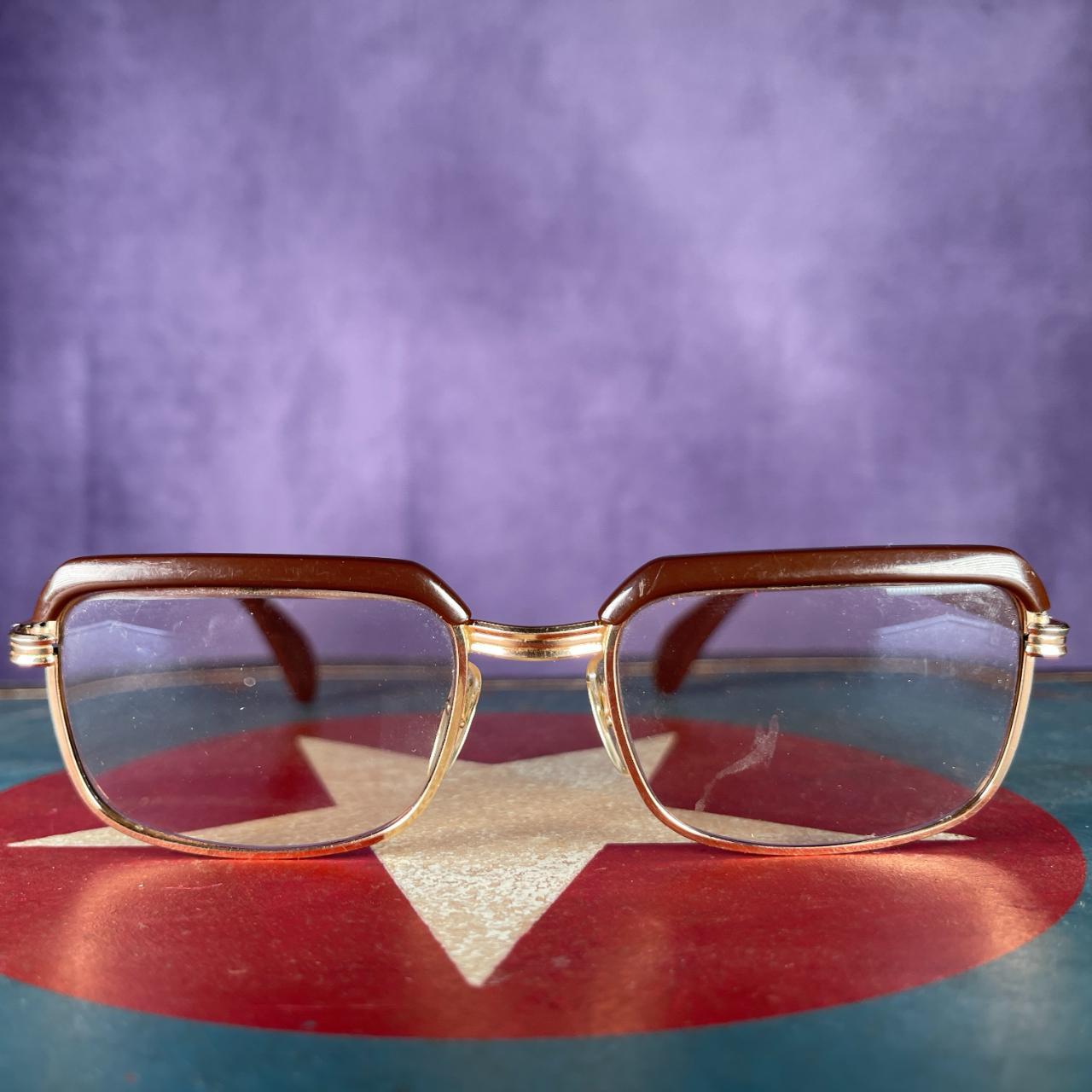 Vintage 1950s Gold Brown West German Glasses Spectacles.