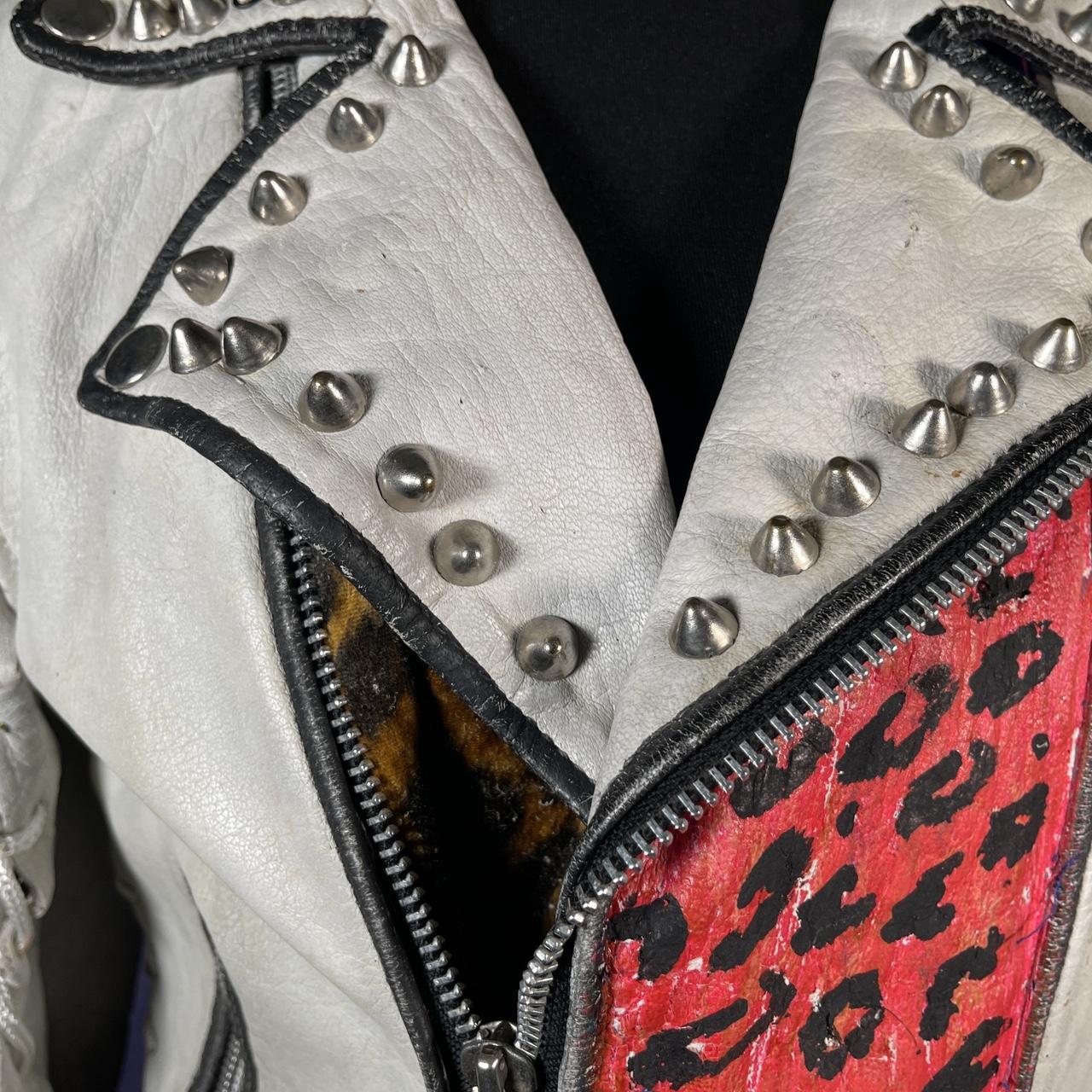 Vintage 80's Custom Punk Leather Jacket 80's Punk Bands Rock N Roll