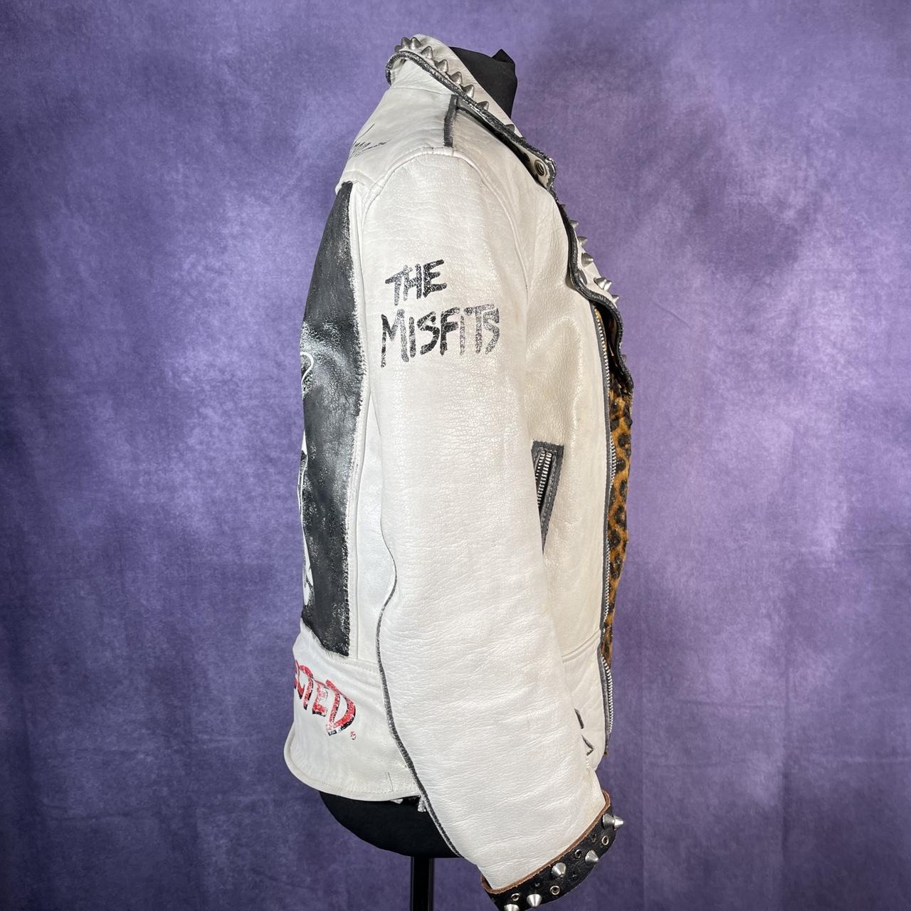 Vintage 80's Custom Punk Leather Jacket 80's Punk Bands Rock N Roll