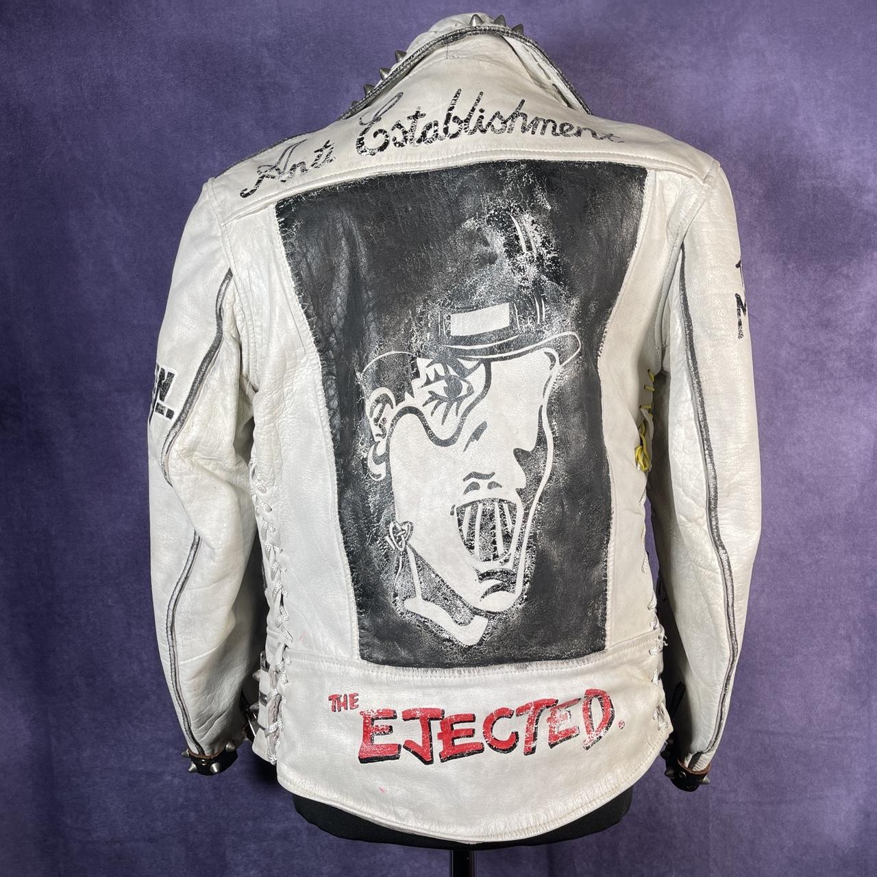 Vintage 80's Custom Punk Leather Jacket 80's Punk Bands Rock N Roll
