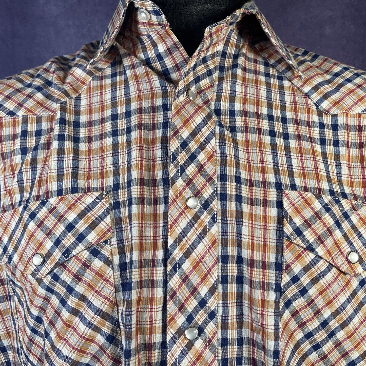 Vintage Plaid Wrangler Short Sleeve Shirt