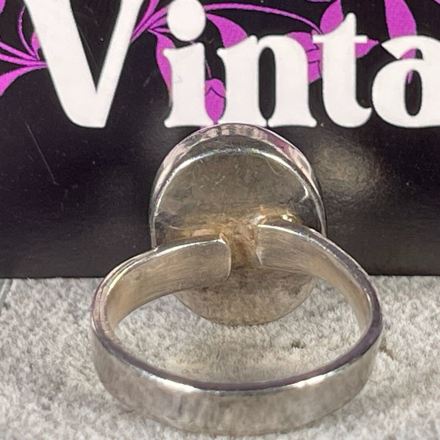 Vintage Oval Black Onyx Solid Sterling SIlver Ring