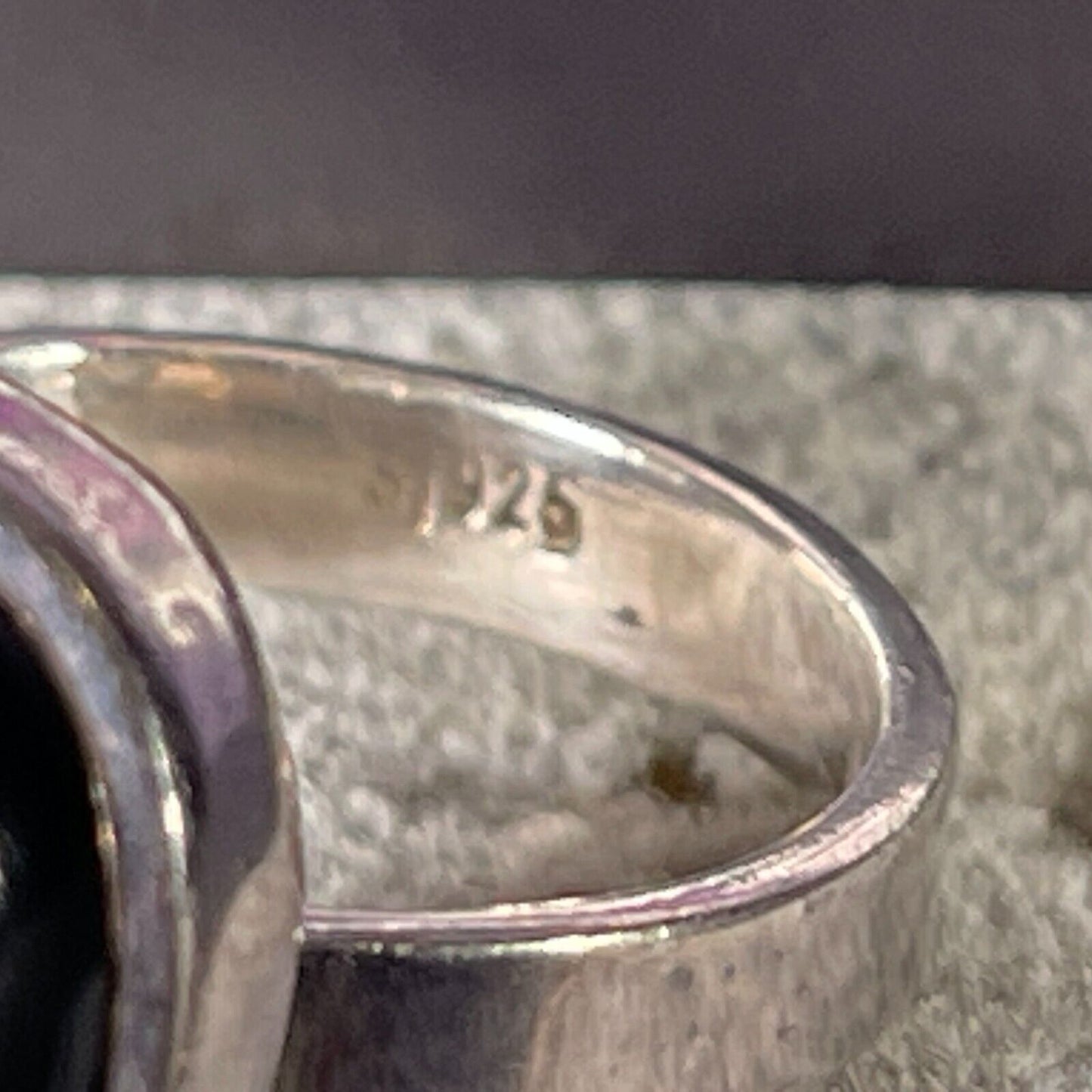 Vintage Oval Black Onyx Solid Sterling SIlver Ring