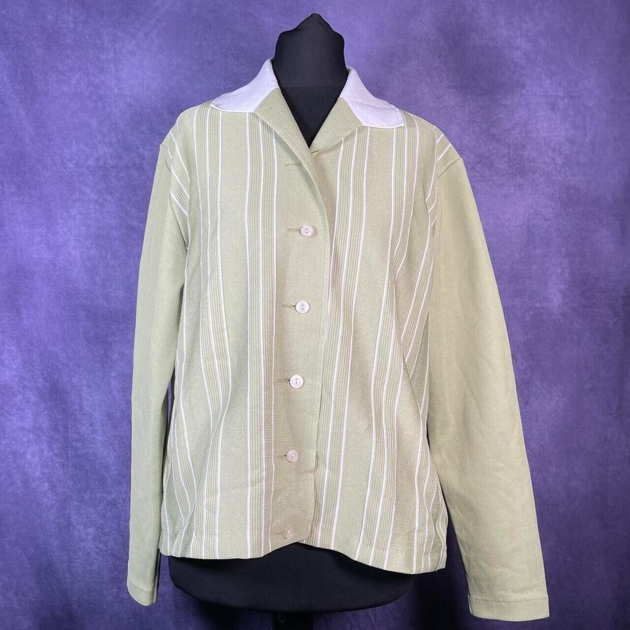 Vintage Ladies 1960s Crimplens Green Cardigan Size XL
