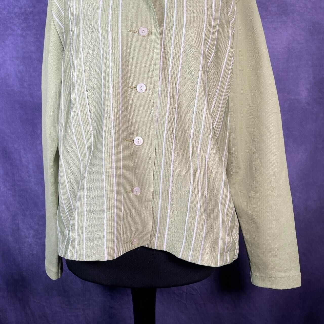 Vintage Ladies 1960s Crimplens Green Cardigan Size XL
