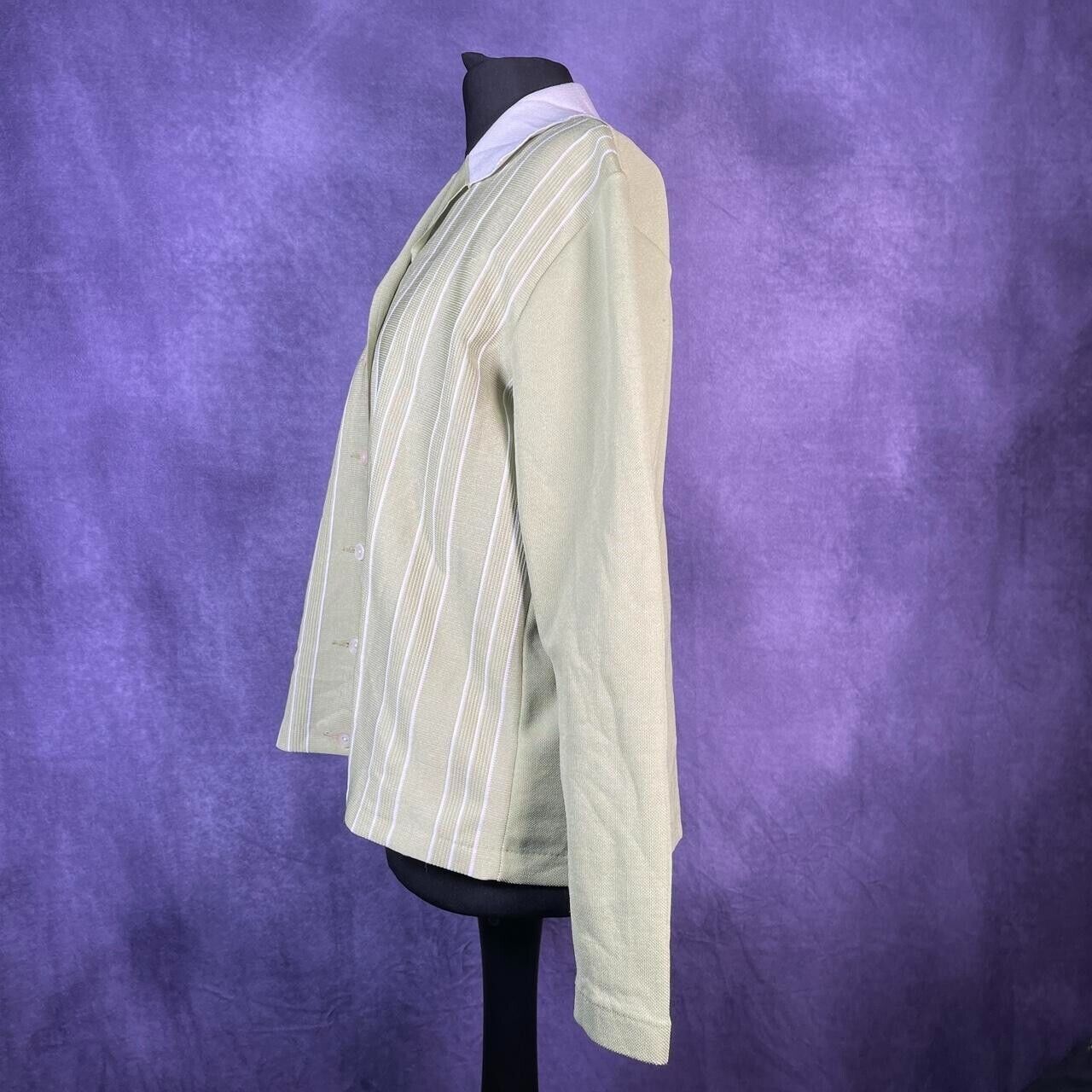 Vintage Ladies 1960s Crimplens Green Cardigan Size XL