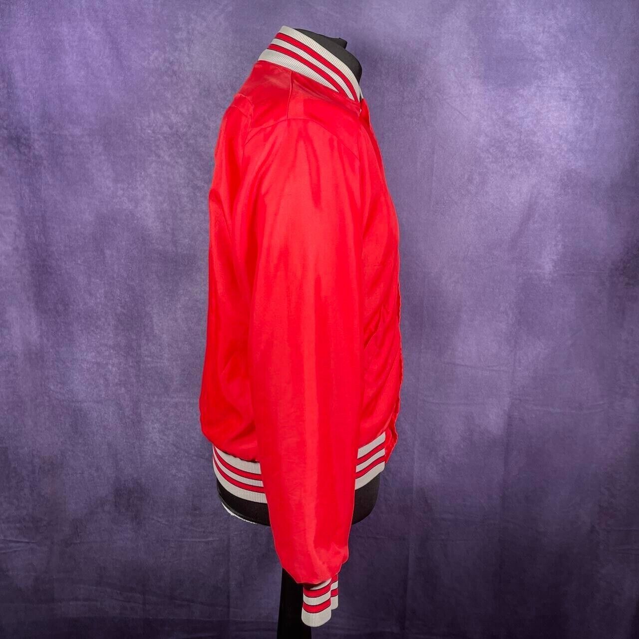 Vintage Holloway Varsity Jacket Red Medium Lockeroom Sporting Goods Ohio 80's