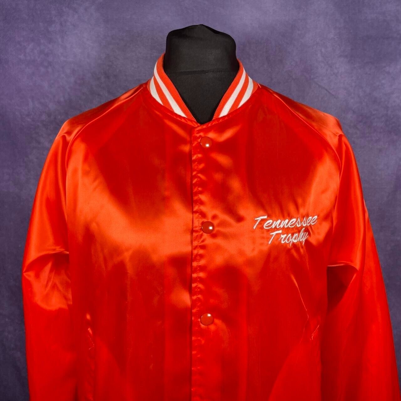 Vintage Hartwell Orange Varsity Jacket Tennessee Trophy 80s/90s Large
