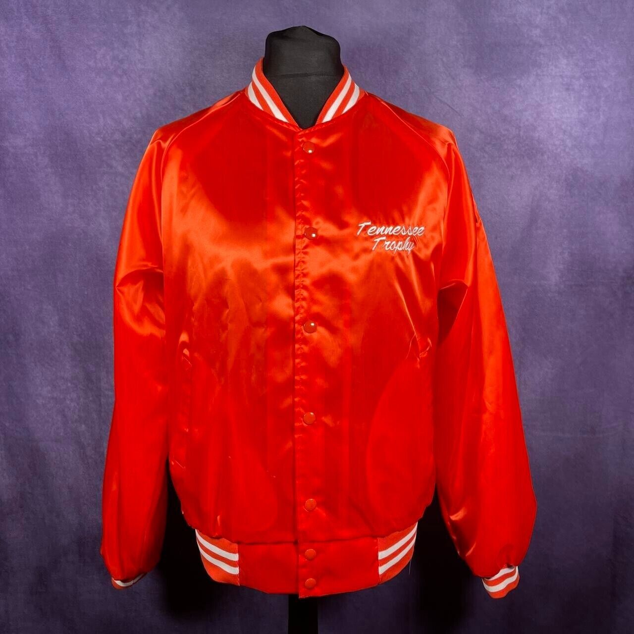 Vintage Hartwell Orange Varsity Jacket Tennessee Trophy 80s/90s Large