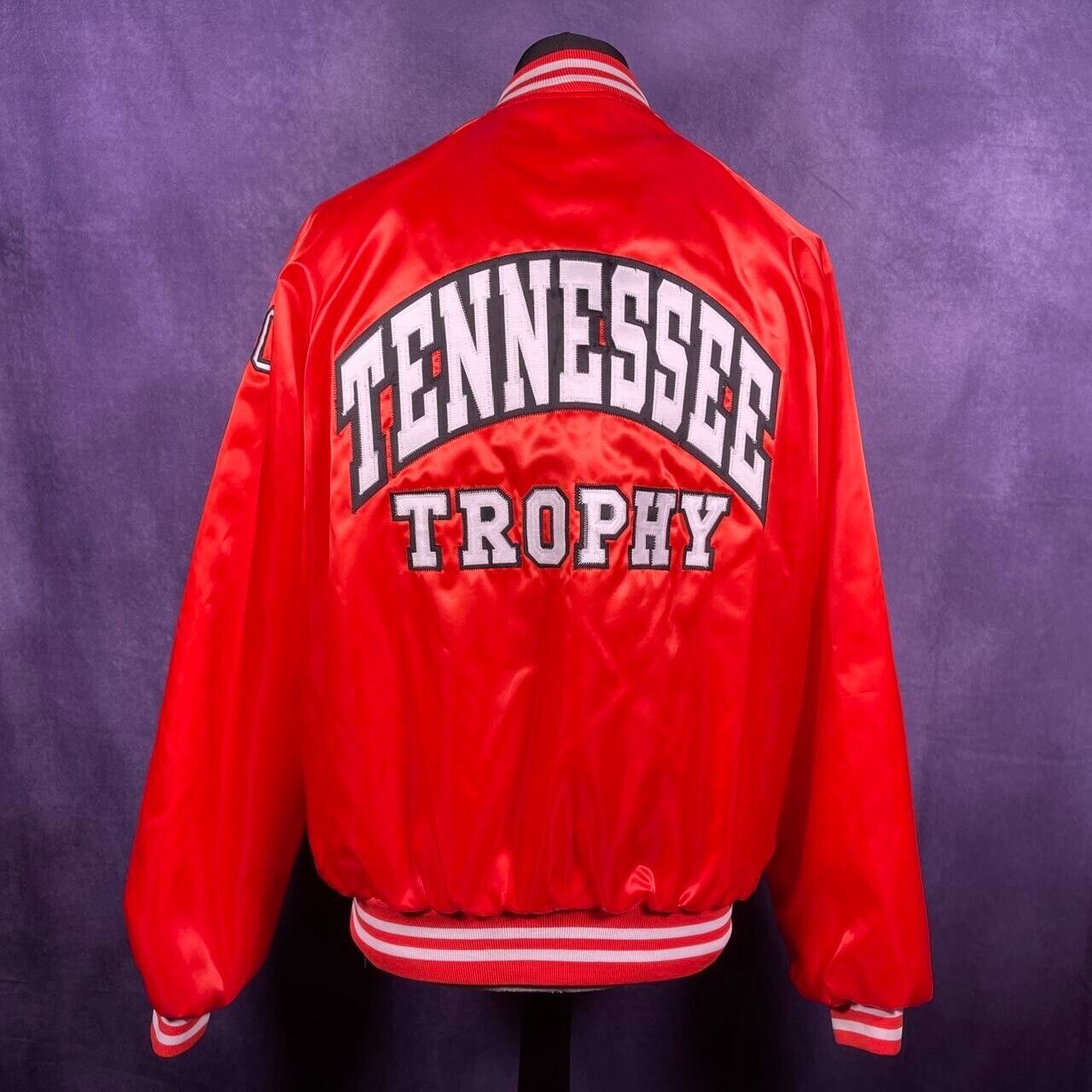 Vintage Hartwell Orange Varsity Jacket Tennessee Trophy 80s/90s Large