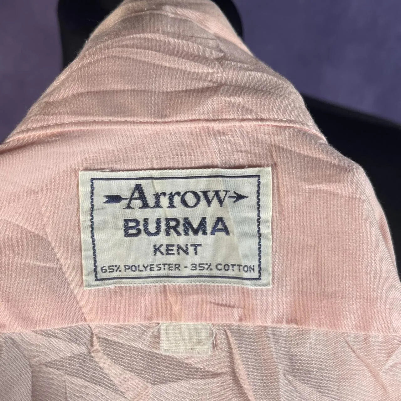 Pink Dagger Collar Button Up Shirt "Arrow Burma Kent" Large