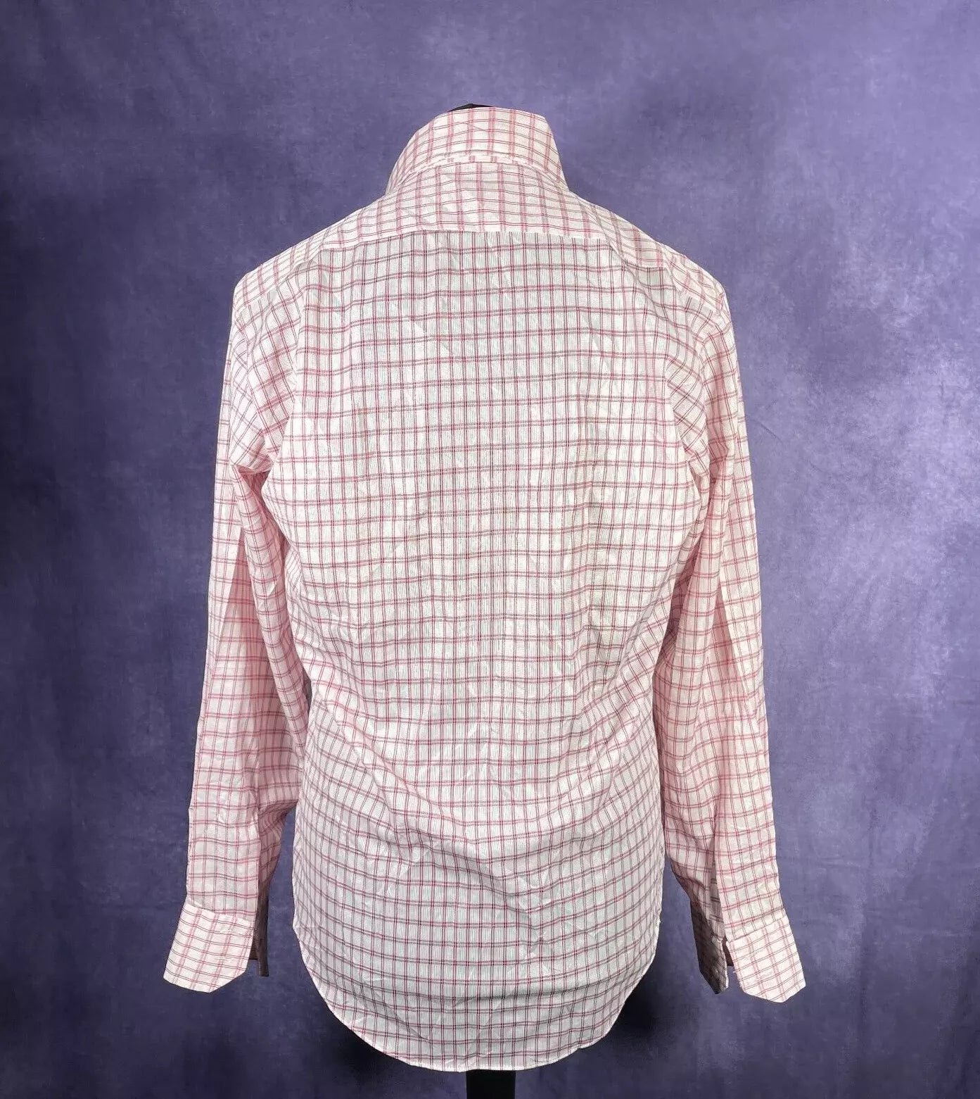 Vintage 1970s White Red Check Nobility Dagger Shirt Size XL