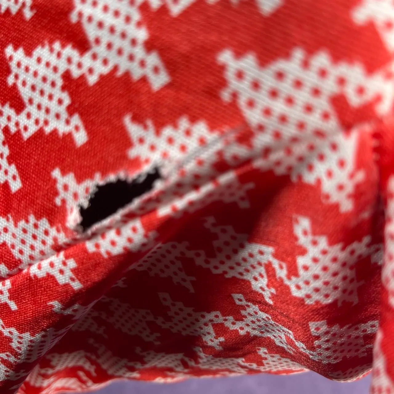Vintage 1970s F Modell Unisex Northern Soul Ladies Men Red White Dogtooth Shorts
