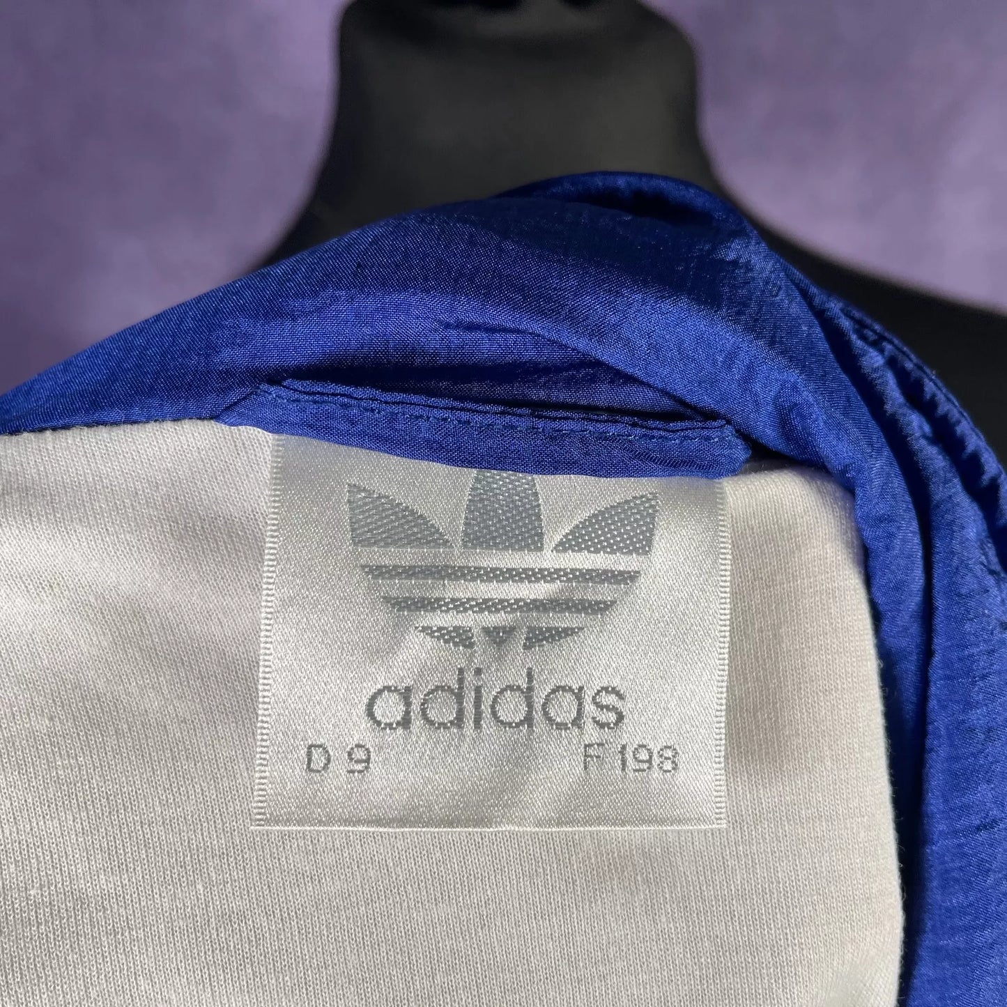 Vintage Adidas Shellsuit Tracksuit Jacket 1990s Top Blue White Red
