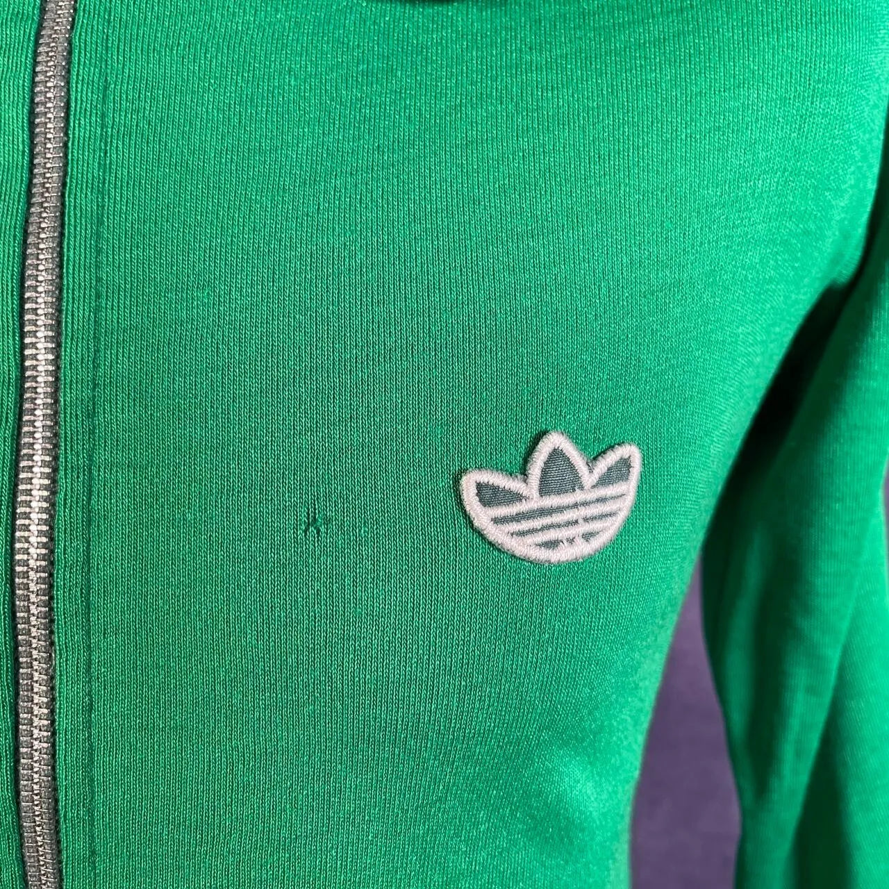 Vintage Adidas Green Montreal Track top 1970's Medium Jacket