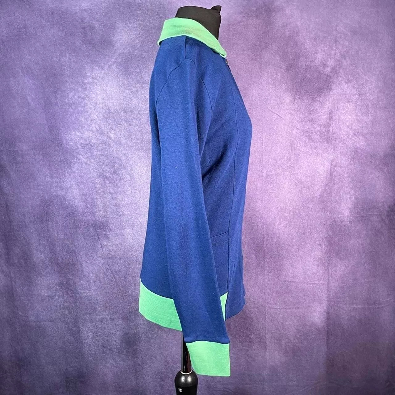 Vintage Adidas 60s/70s Tracksuit Top Jacket Blue Green RARE!