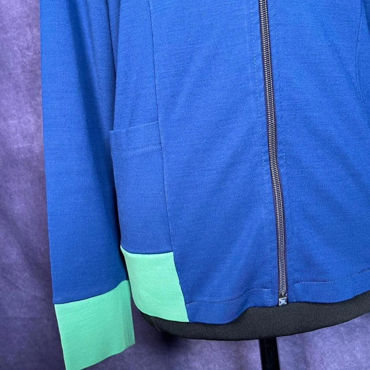 Vintage Adidas 60/70s Blue Green Dagger Collar Tracksuit Mens XS