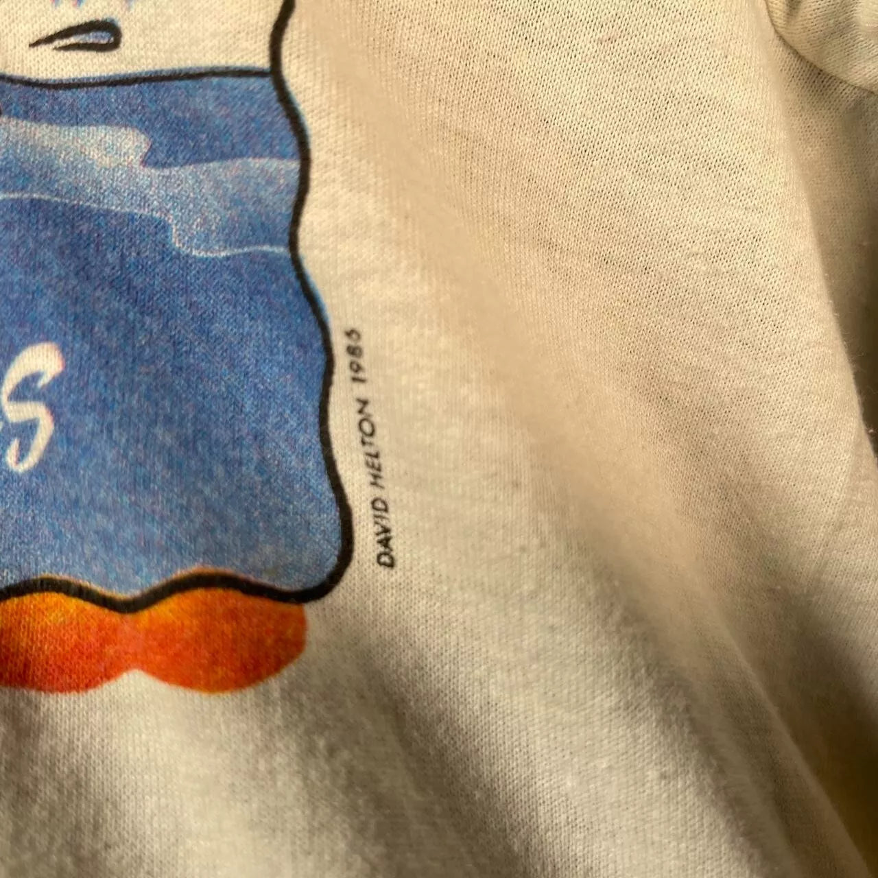 Vintage 1986 WMMS SS Cleveland David Helton Single Stitch White Ladies T-Shirt S