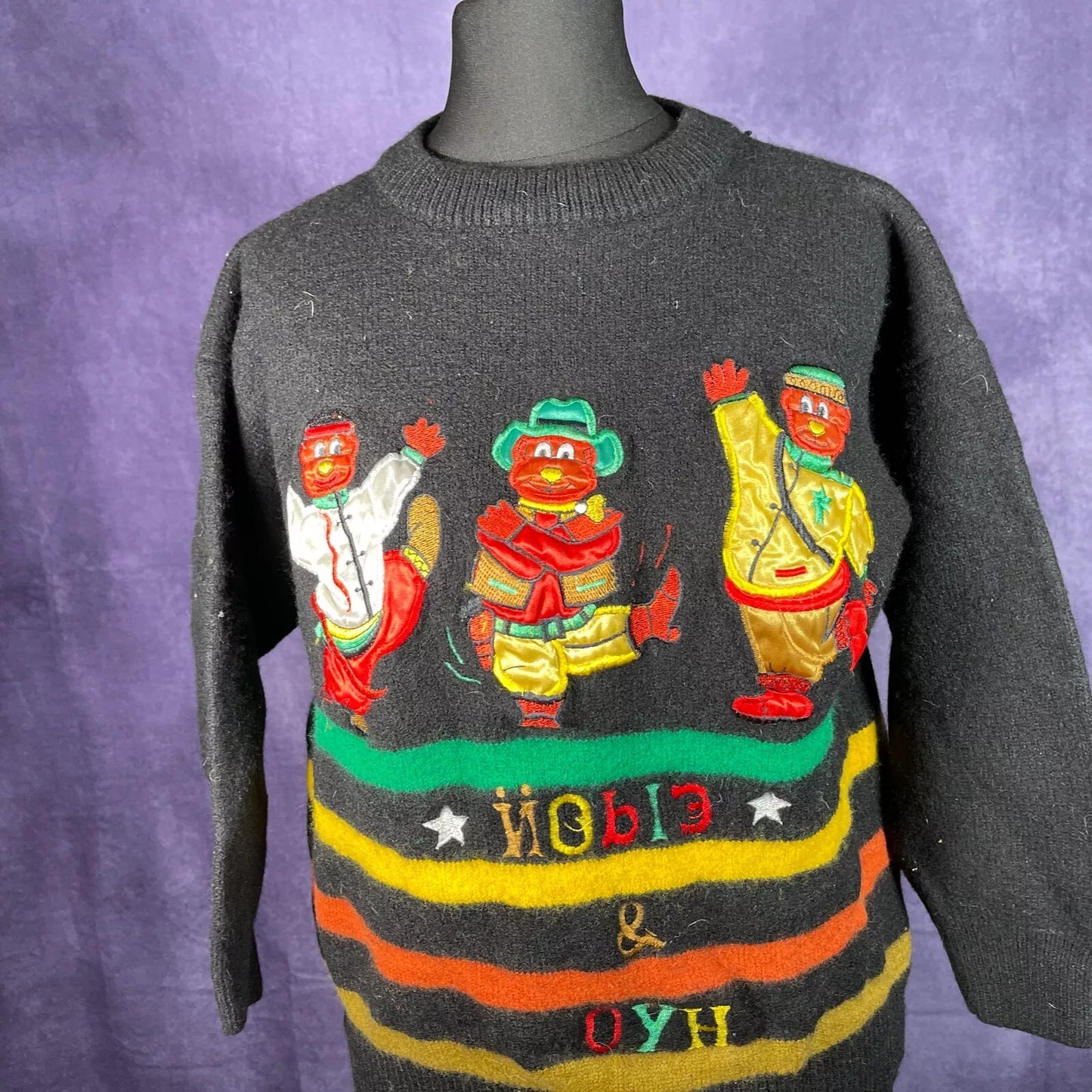 Vintage Black Joye + Fun Bears Children's Jumper/Sweater