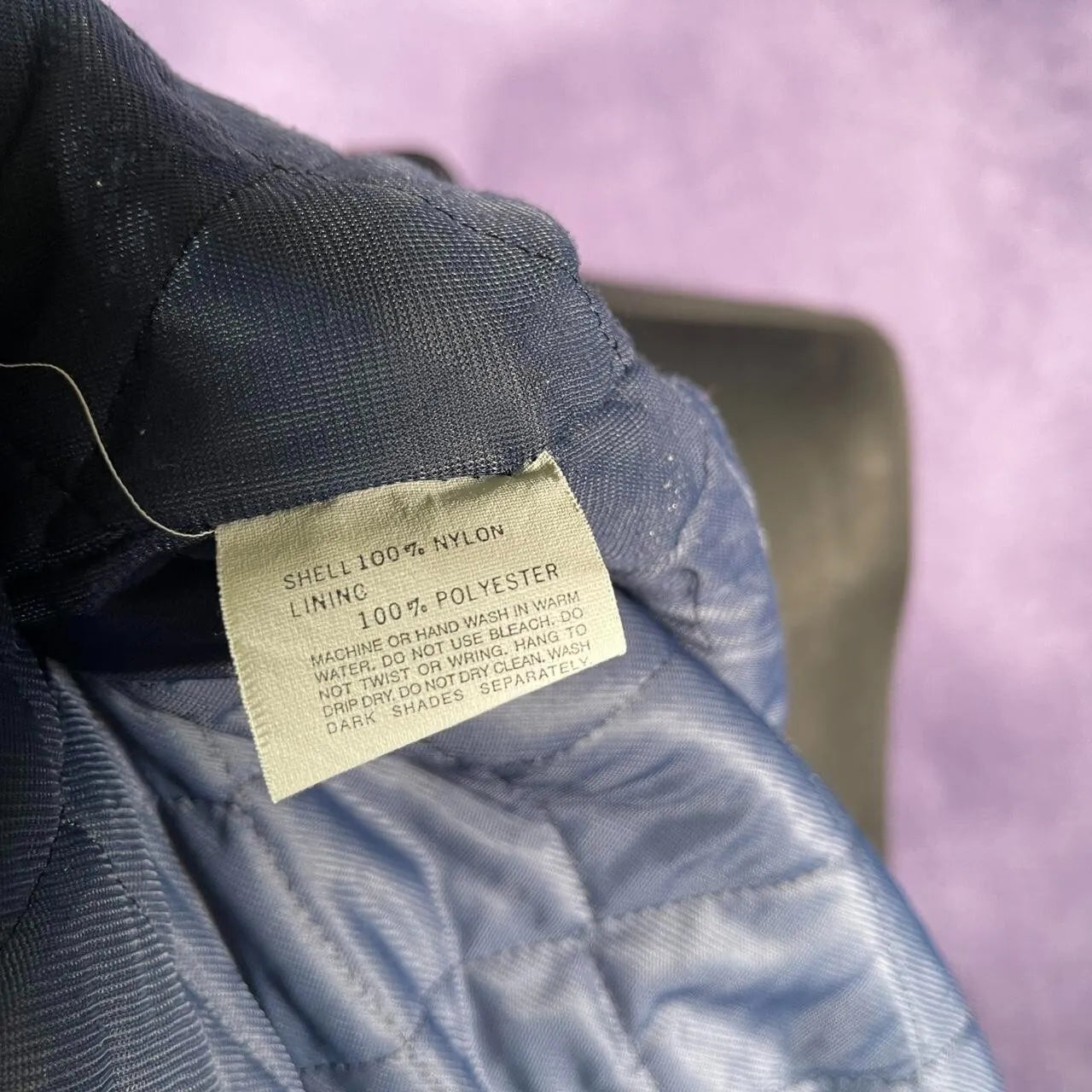 Vintage 80s King Louie Blue Yellow Satin Varsity Proud To Be American