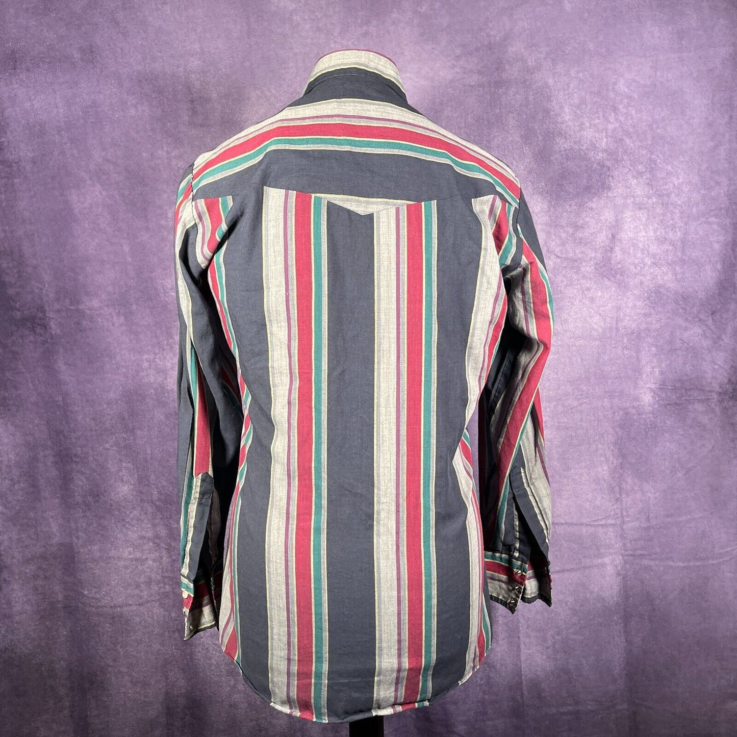 Vintage Wrangler Cowboy Western Red/Blue/Green Plaid Shirt 80s/90s XS