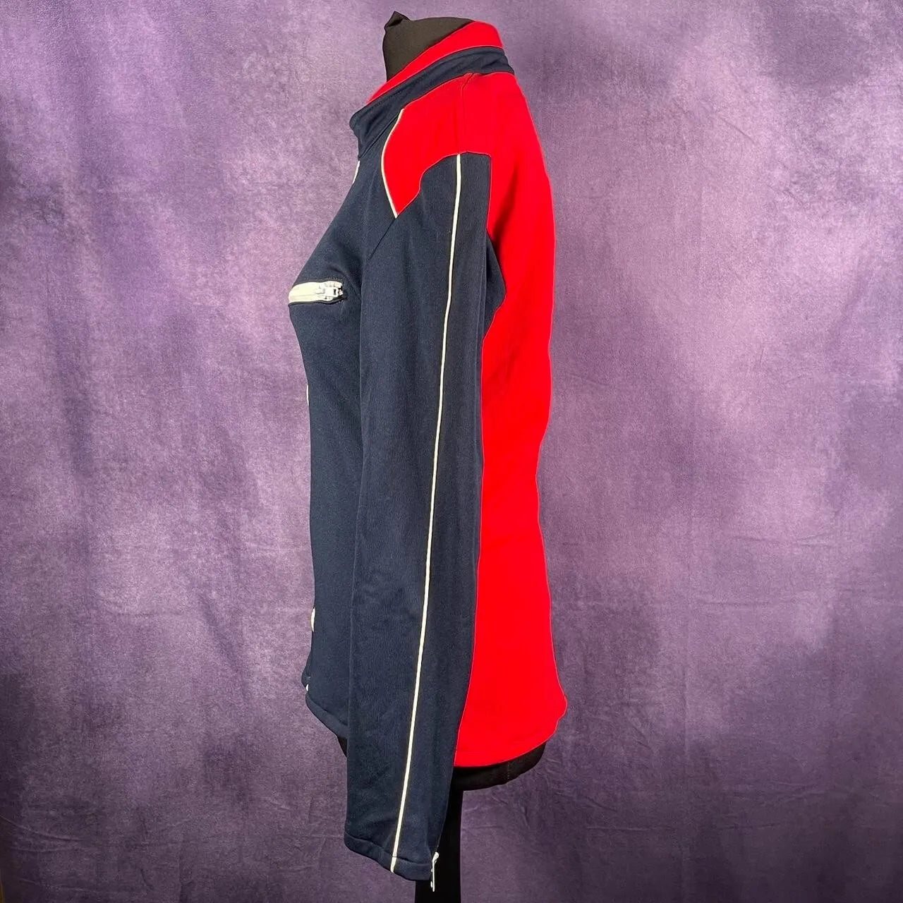 Vintage 1970s Cafe Racer Ski Jacket Bowie Rock n Roll Red White Blue
