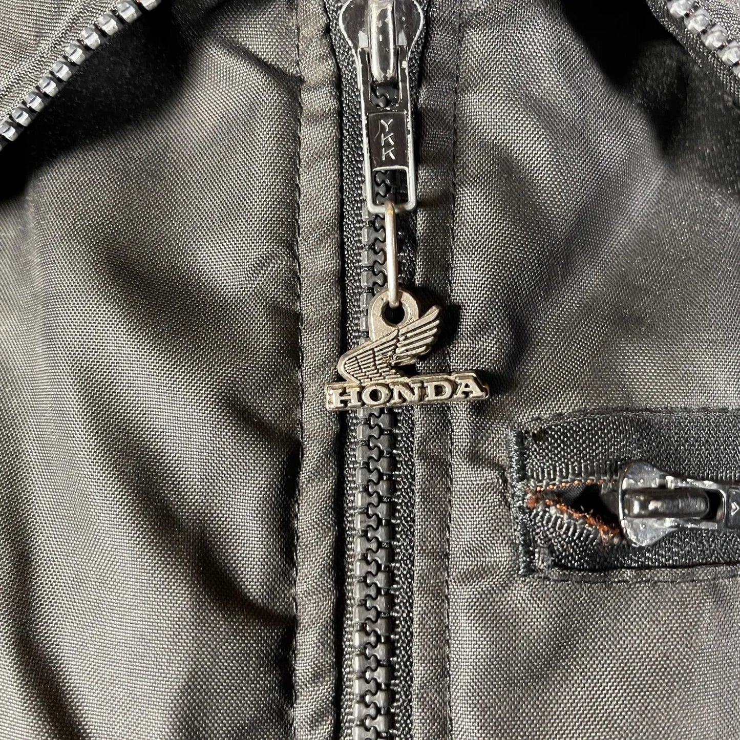 Vintage 80's Hondaline Goldwing Black and Gold Super Rare Large Jacket
